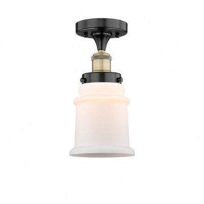Canton - 1 Light Semi-Flush Mount In Industrial Style-11 Inches Tall and 6 Inches Wide