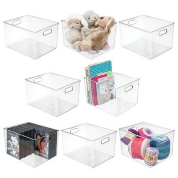 Mdesign Deep Plastic Home Storage Organizer Toy Bin - 4 Bins + 24 Labels :  Target
