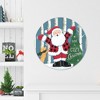 Buffalo plaid Santa Circular Wood Dècor - 2 of 2