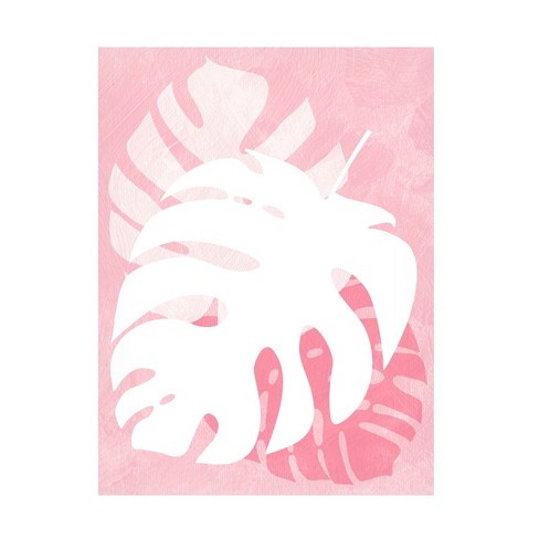 Tina Lavoie Monstera Leaves In Pink Canvas Art : Target