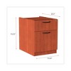 Alera Alera Valencia Series Hanging Pedestal File, Left/Right, 2-Drawer: Box/File, Legal/Letter, Cherry, 15.63 x 20.5 x 19.25 - 4 of 4