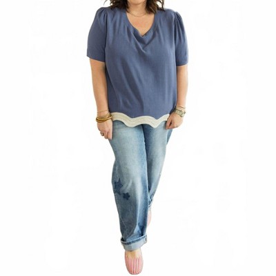Women's Mid-rise friend Star Cuffed Jeans - Plus - RISEN