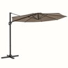 Sonkuki 10 FT Patio Cantilever Umbrella, Outdoor Round Offset Sturdy Umbrellas 360° Rotation - 2 of 4