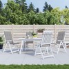 vidaXL Highback Outdoor Garden Chair Cushions, 4pcs Set, Gray, 47.2"x19.7"x1.2", Includes 11.8" Rope Length - 2 of 4