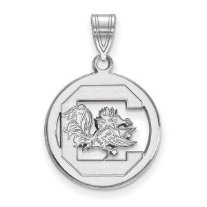 Black Bow Jewelry Sterling Silver South Carolina Gamecocks NCAA Small Pendant - 1 of 3