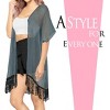LA LEELA Women's Open Front Summer Vacation Beachwear Short Bathing Suit Cardigan Holiday Swimwear Duster Beach Swim - 3 of 4