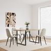 Set of 4 Modern Dining Chairs with Black Metal Legs and Spoon-Shaped Seats, Upholstered Chairs for Kitchen, Dining Room, Living Room-Tanpinhause - 2 of 4