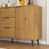 Lirago Brown Sideboard Buffet Cabinet Storage Cabinet with 3 Drawers and 2 Doors apply to Kitchen or Living Room or Dining Room 47.2"Dx13.78"Wx29.1"H - 3 of 4