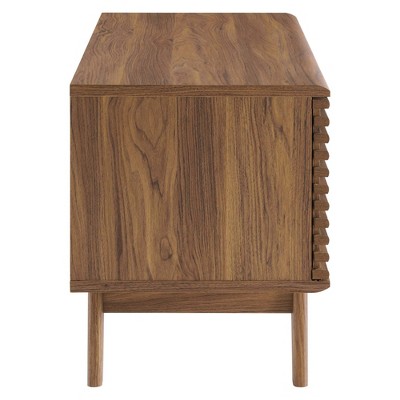 Walnut Mid-Century Modern Vinyl Record Display Stand