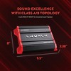 Crunch 2,000 Watt Ground Pounder Car Amplifier with Adjustable 12 Decibel Crossovers and Stereo or Bridged Mono Operation, GP-2000.2, Black/Red - image 2 of 4