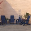 Merrick Lane Set of 4 Modern All-Weather Poly Resin Wood Adirondack Chairs - 2 of 4