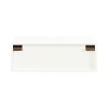 Kate and Laurel Decklyn Rectangle MDF Floating Side Table, 18x12x6, White and Gold - 4 of 4