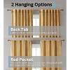 HLC.ME Lopez Velvet Premium Soft Light Filtering Back Tab Rod Pocket Window Treatment Curtain Panels - Set of 2 - 3 of 4