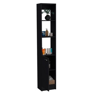 NicBex 70.87 Inch Tall Bathroom Storage Cabinet,Slim Storage Cabinet with Open Shelves and Adjustable Shelf - 1 of 4