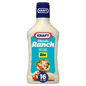 Kraft Classic Ranch Lite Dressing, 16 fl oz Bottle, Pack of 4 - 1 of 1