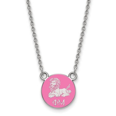 Black Bow Jewelry Sterling Silver Phi Mu Greek Life Necklace 18 Inch