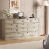 Acekool 12-Drawer Rattan Dresser, Modern Wide Chest of Drawers & TV Stand, Storage Organizer for Bedroom, Living Room, Closet, Hallway - 2 of 4