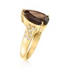 Ross-Simons 4.50 Carat Smoky Quartz and .30 ct. t.w. White Zircon Ring in 18kt Gold Over Sterling - 3 of 4