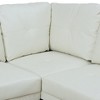 Modern PU Leather Sectional Sofa - Spacious L-Shape, Plush Cushions, Storage Ottoman, Contemporary Living Room Furniture - 4 of 4