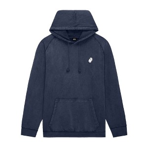 Dalix Ghost Embroidery Washed Hoodie Sweatshirt Fleece Relaxed Fit Lounge Mens - 1 of 4