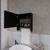 GlasFlength Decorative Wall Mirrors Bathroom Decor Cabinet Accent Mirror Vanity Medicine Cabinet Mirrors for Bathroom Wall, Black, 17.7"*5.7"*19.7" - 3 of 4