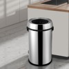 65L  Heavy Duty Outdoor Trash Can, Stainless Steel 430 Material, Round Lid, Non-Slip Base with PP Injection Molded, TPR Anti-Slip Pads - 2 of 4