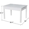 International Concepts Table With Lift Up Top For Storage, White - 2 of 4