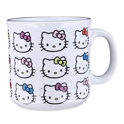 Silver Buffalo Hello Kitty All-Over Print 20oz Ceramic Camper Mug