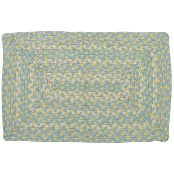 Park Designs Blue and Yellow Cottage Braided Rectangle Rug 20 in x 30 in