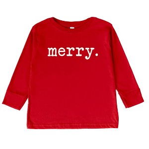 The Juniper Shop Merry Puff Print Toddler Long Sleeve Tee - 1 of 3