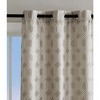 Kate Aurora Contemporary Living 2 Pack Semi Sheer Geometric Grommet Top Curtain Panels - 2 of 3