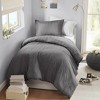 Ramona Striped Reversible Pintuck Pleated Duvet Set - 3 of 4