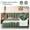 King Size Upholstered Platform Bed with Wingback Headboard and Footboard for Bedroom or Apartment - 3 of 4