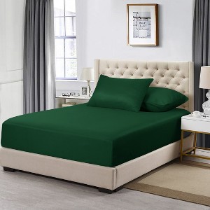 Fitted Sheet Only - Extra Deep Pocket up to 16" No-Pop Off Elastic Bottom Sheets Ultra-Soft Brushed Microfiber - Cotton Passion - 1 of 4
