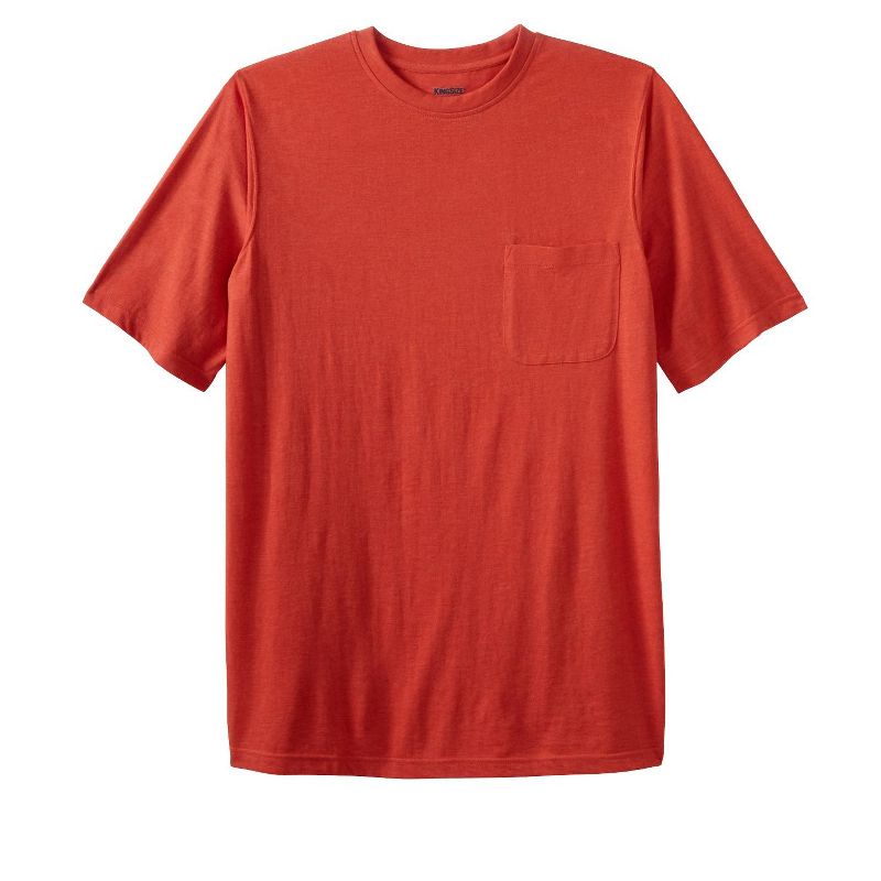 KingSize Men's Big & Tall Shrink-Less Lightweight Pocket Crewneck T-Shirt, 1 of 2