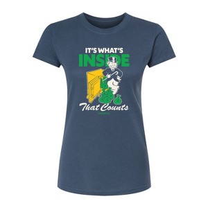 Women's - Monopoly - Its Whats Inside That Counts Fitted Graphic T-Shirt - 1 of 2