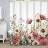 LunaLulinlk Spring Floral Shower Curtain, Flowers Waterproof Polyster Bathroom Curtain - 3 of 4