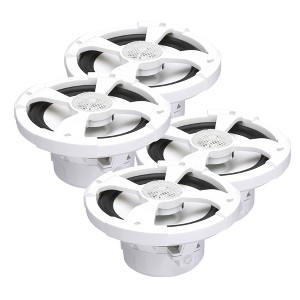 PowerBass 2 Pairs of XL-62M 6.5" Marine Coaxial with RGB LED Speakers - 1 of 4