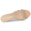 Allegra K Women's Rhinestone Strappy Heel Mules - 4 of 4