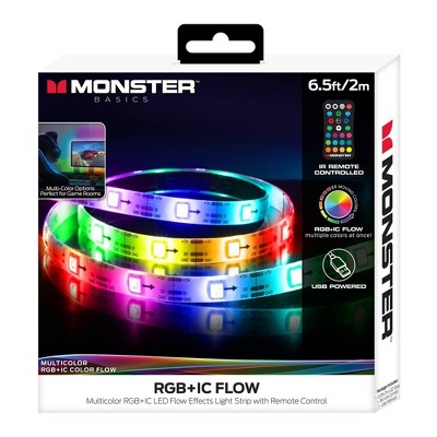 100ft Multi-Color LED Light Strip for Bedrooms, Customizable Modes, Remote  Control - Monster Illuminessence