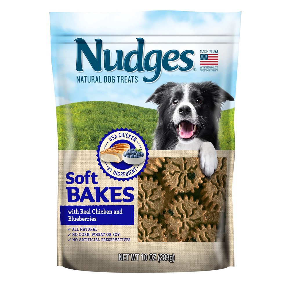 UPC 031400073028 product image for Nudges Chicken & Blueberry Bakes Natural Dog Treats - 10oz | upcitemdb.com