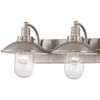 Minka Lavery Industrial Wall Light Brushed Nickel Hardwired 38 1/2" 4-Light Fixture Clear Glass Shade for Bathroom Vanity Hallway - 3 of 3