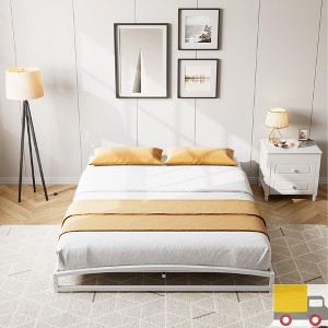 Jojoka Low Profile Metal Queen Bed Frame with Arch Head & Footboard – Heavy Duty, Noise-Free, Easy Assembly, No Box Spring Needed - 1 of 4