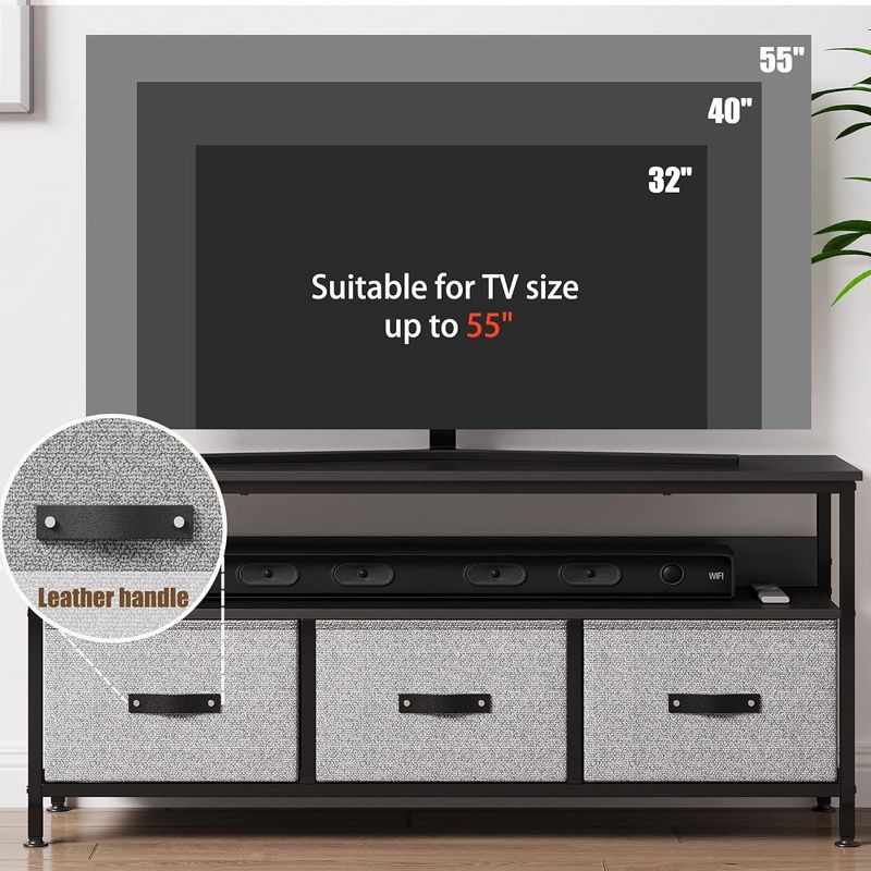 Whizmax Dresser TV Stand, Entertainment Center with Storage, 55 Inch TV Stand for Bedroom Small TV Stand Dresser with Drawers for Living Room, 5 of 9
