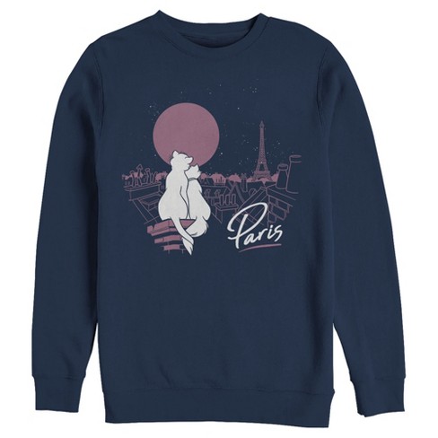 Men s Aristocats Duchess And Thomas Love In Paris Sweatshirt Target