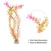Unique Bargains Aquarium Plants Decorations Artificial Aquatic Plant Pink Green - 3 of 4