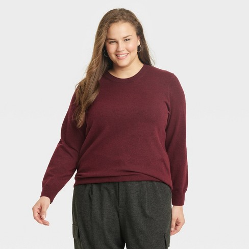 Women's Fine Gauge V-neck Sweater - A New Day™ Red Xxl : Target