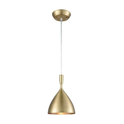 Elk Home Spun Aluminum 1 - Light Pendant in  French Brass