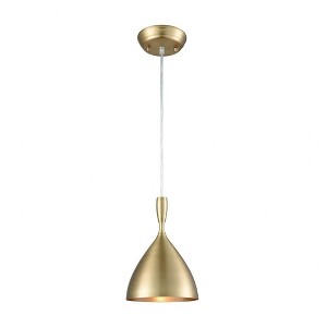 Elk Home Spun Aluminum 1 - Light Pendant in  French Brass - 1 of 1