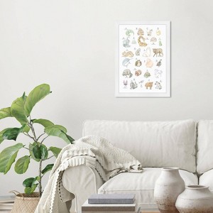 Wynwood Studio 15"x21" Baby Alphabet Wall Art White Frame: Modern Style, Mixed Media, Wood Composite Frame, Vertical Layout - 1 of 3